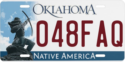 OK license plate 048FAQ