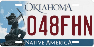 OK license plate 048FHN