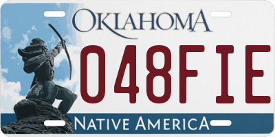 OK license plate 048FIE