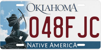 OK license plate 048FJC