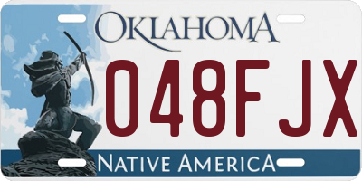 OK license plate 048FJX