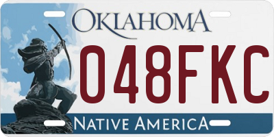 OK license plate 048FKC