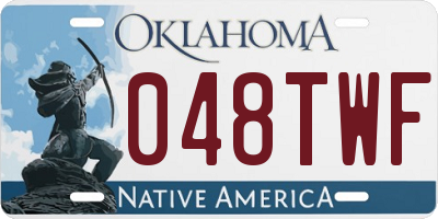 OK license plate 048TWF