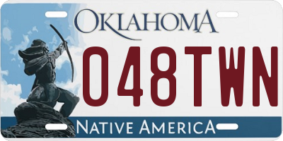 OK license plate 048TWN
