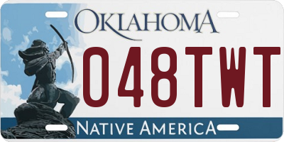 OK license plate 048TWT