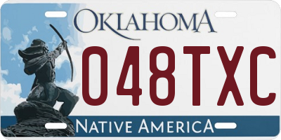 OK license plate 048TXC