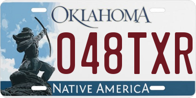 OK license plate 048TXR