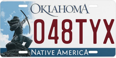 OK license plate 048TYX