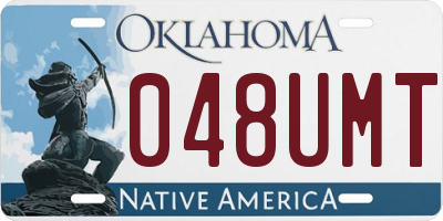 OK license plate 048UMT