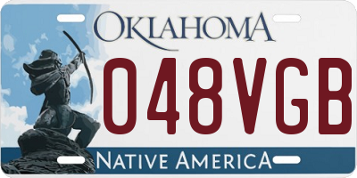 OK license plate 048VGB