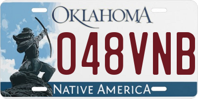OK license plate 048VNB
