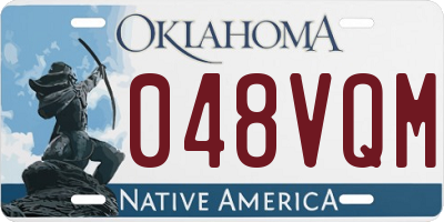 OK license plate 048VQM