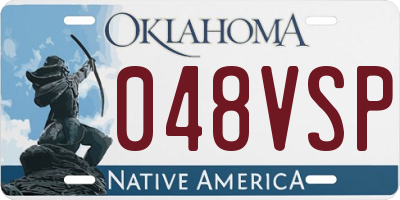 OK license plate 048VSP