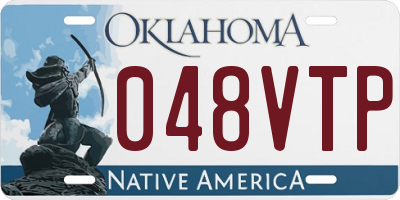OK license plate 048VTP
