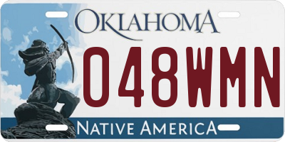 OK license plate 048WMN