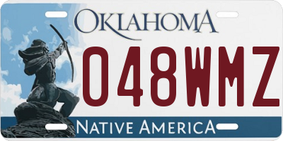 OK license plate 048WMZ