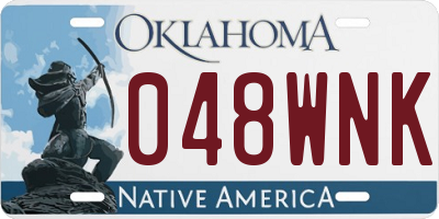 OK license plate 048WNK