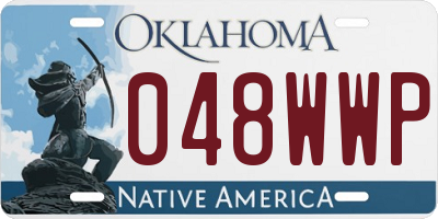 OK license plate 048WWP
