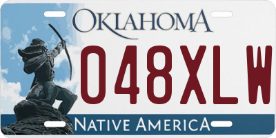 OK license plate 048XLW