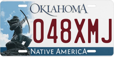 OK license plate 048XMJ