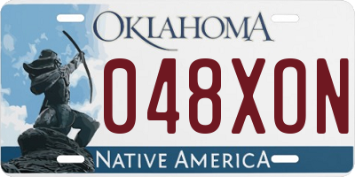 OK license plate 048XON