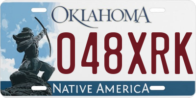 OK license plate 048XRK