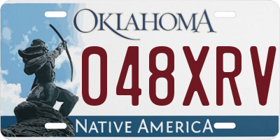 OK license plate 048XRV