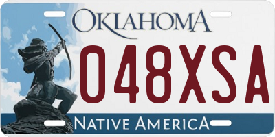 OK license plate 048XSA