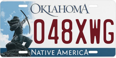 OK license plate 048XWG