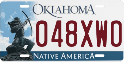 OK license plate 048XWO