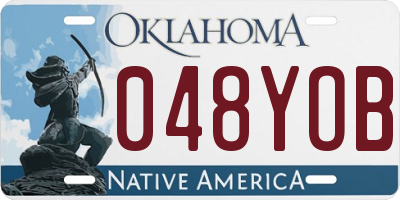 OK license plate 048YOB