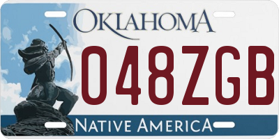 OK license plate 048ZGB