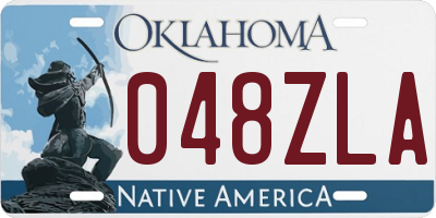 OK license plate 048ZLA