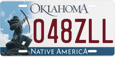 OK license plate 048ZLL