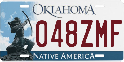 OK license plate 048ZMF