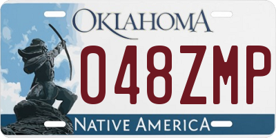 OK license plate 048ZMP