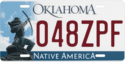 OK license plate 048ZPF