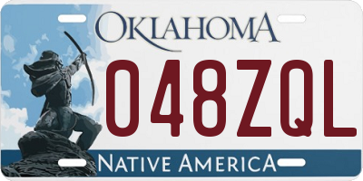 OK license plate 048ZQL
