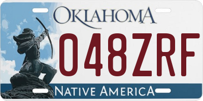 OK license plate 048ZRF