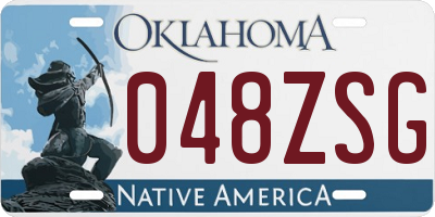 OK license plate 048ZSG