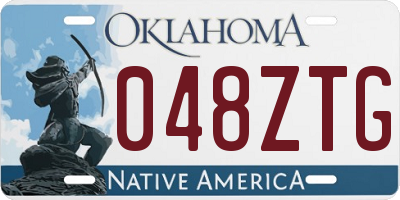 OK license plate 048ZTG