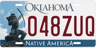 OK license plate 048ZUQ