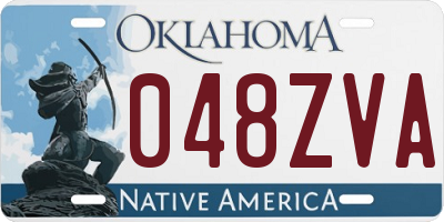 OK license plate 048ZVA