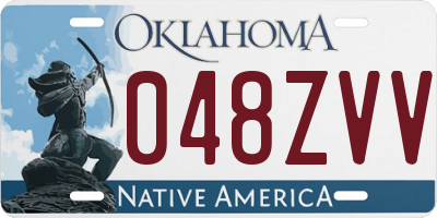 OK license plate 048ZVV