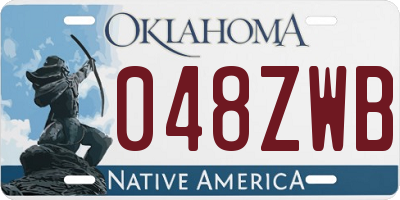 OK license plate 048ZWB