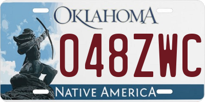 OK license plate 048ZWC