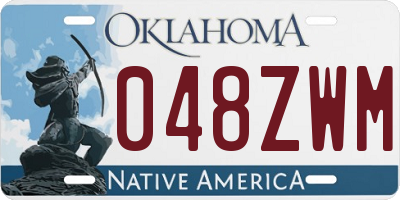 OK license plate 048ZWM