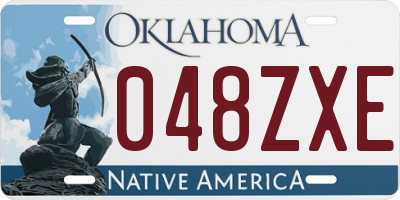 OK license plate 048ZXE