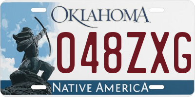OK license plate 048ZXG