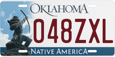 OK license plate 048ZXL